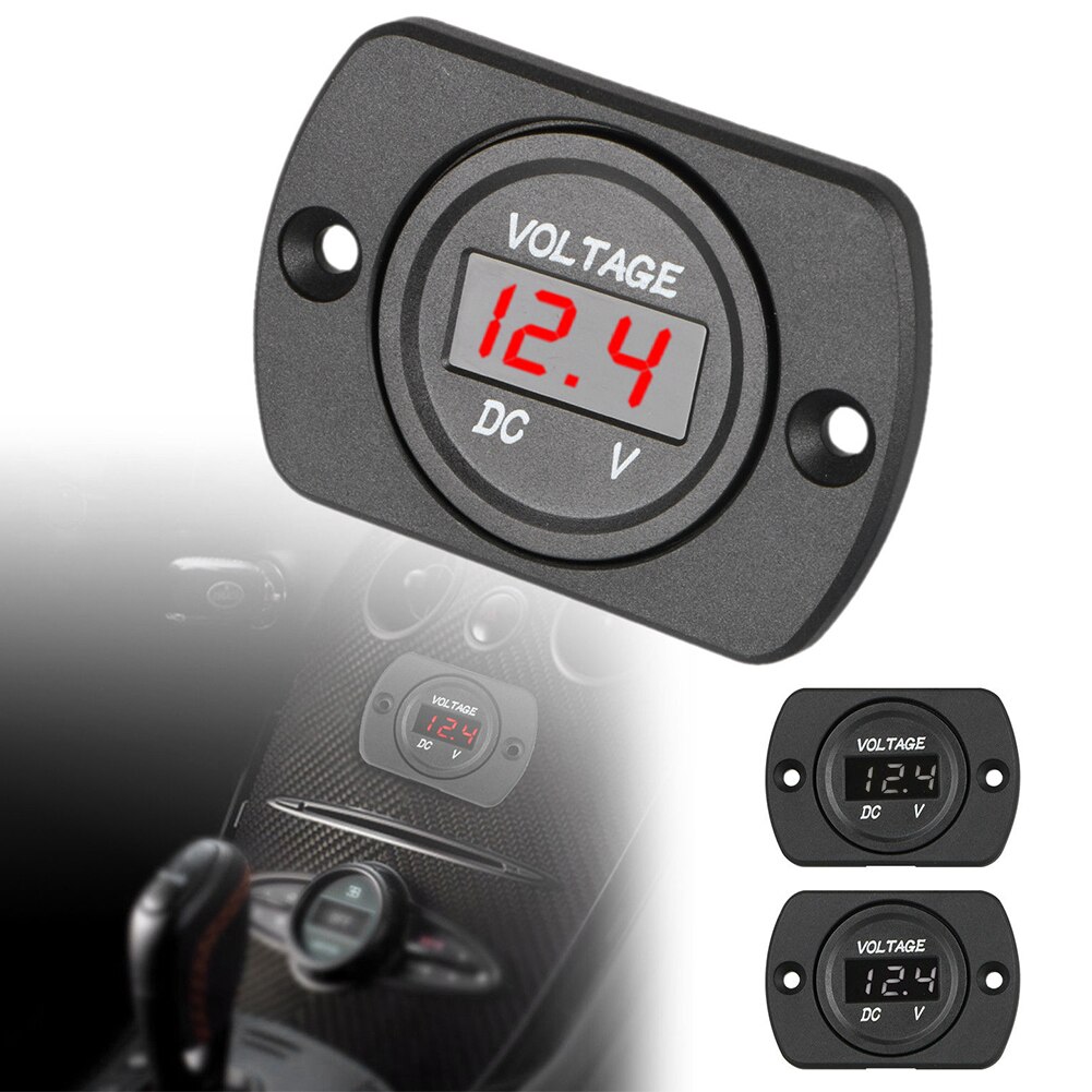 Voltmeter Car Motorcycle Portable Durable Battery Gauge Easy To Use Universal Led 12-24V Digital