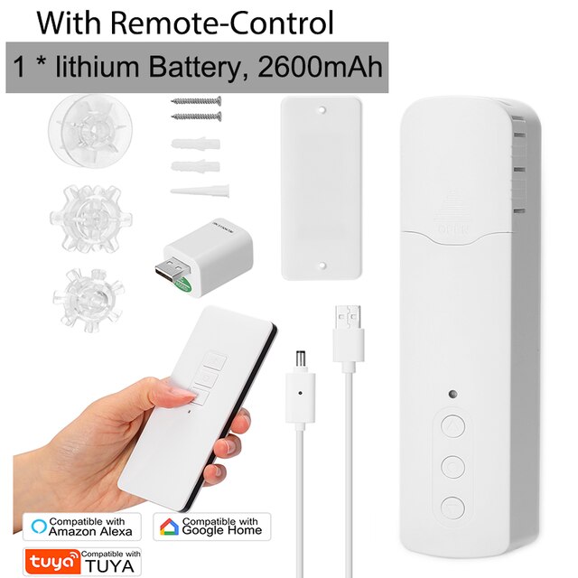 Motor inteligente WiFi para cortina de cuentas, Motor eléctrico inteligente para cortina, Control por voz mediante aplicación de teléfono móvil, Tuya