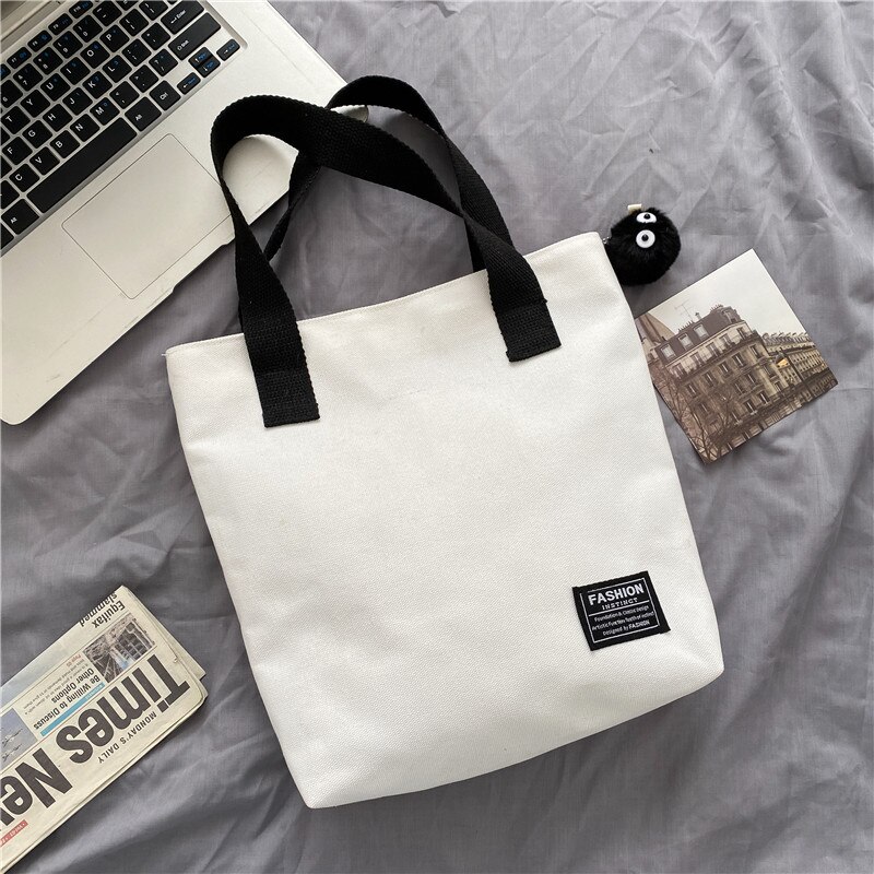 Grote Capaciteit Canvas Tote Shopper Tas Voor Vrouwen Katoenen Stof Doek Vrouw Schouder Boodschappentas Casual Rits Handtassen