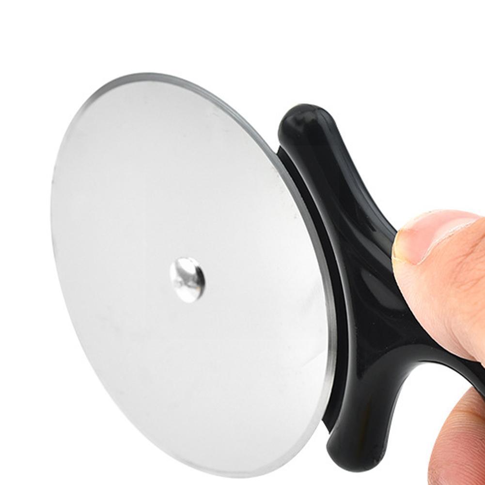 Steel Roller Pizza Cutter Wheel Large Wheel Pizza Baking Cutter Cutting Convenience Kitchen Gadget Slicer I8a5