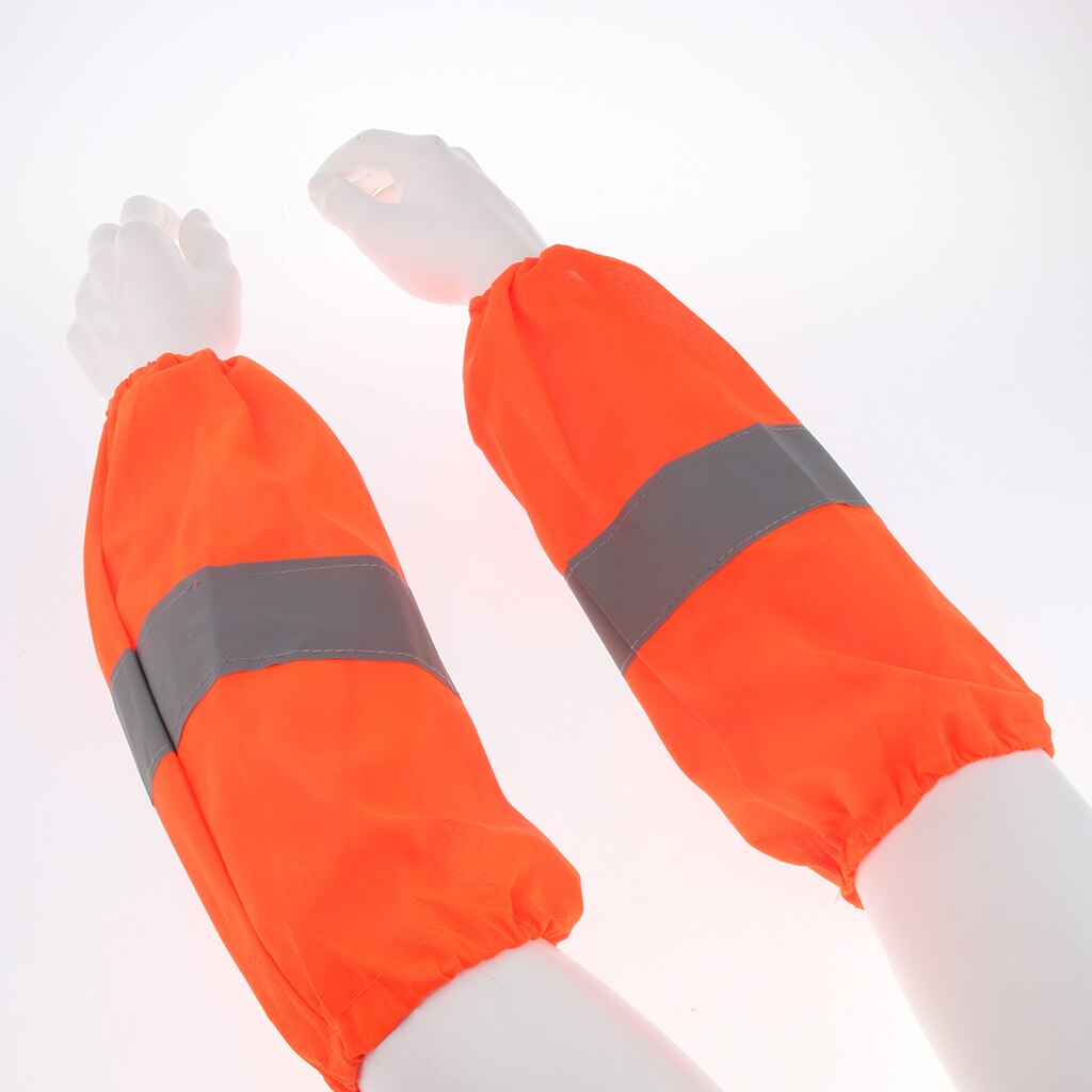 Mangas reflectantes de seguridad para brazo cubiertas trabajo Sleevelet Oversleeve reutilizable, se pliega lo suficientemente pequeño como para encajar en su abrigo bolsillo o bolsa
