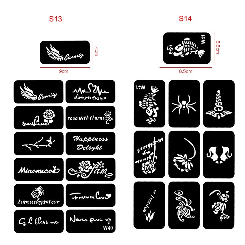 600pcs Airbrush Glitter Tattoo Stencil Album Woman Kid Drawing Template,Small Cute Flower Butterfly Cartoon Henna Tattoo Stencil