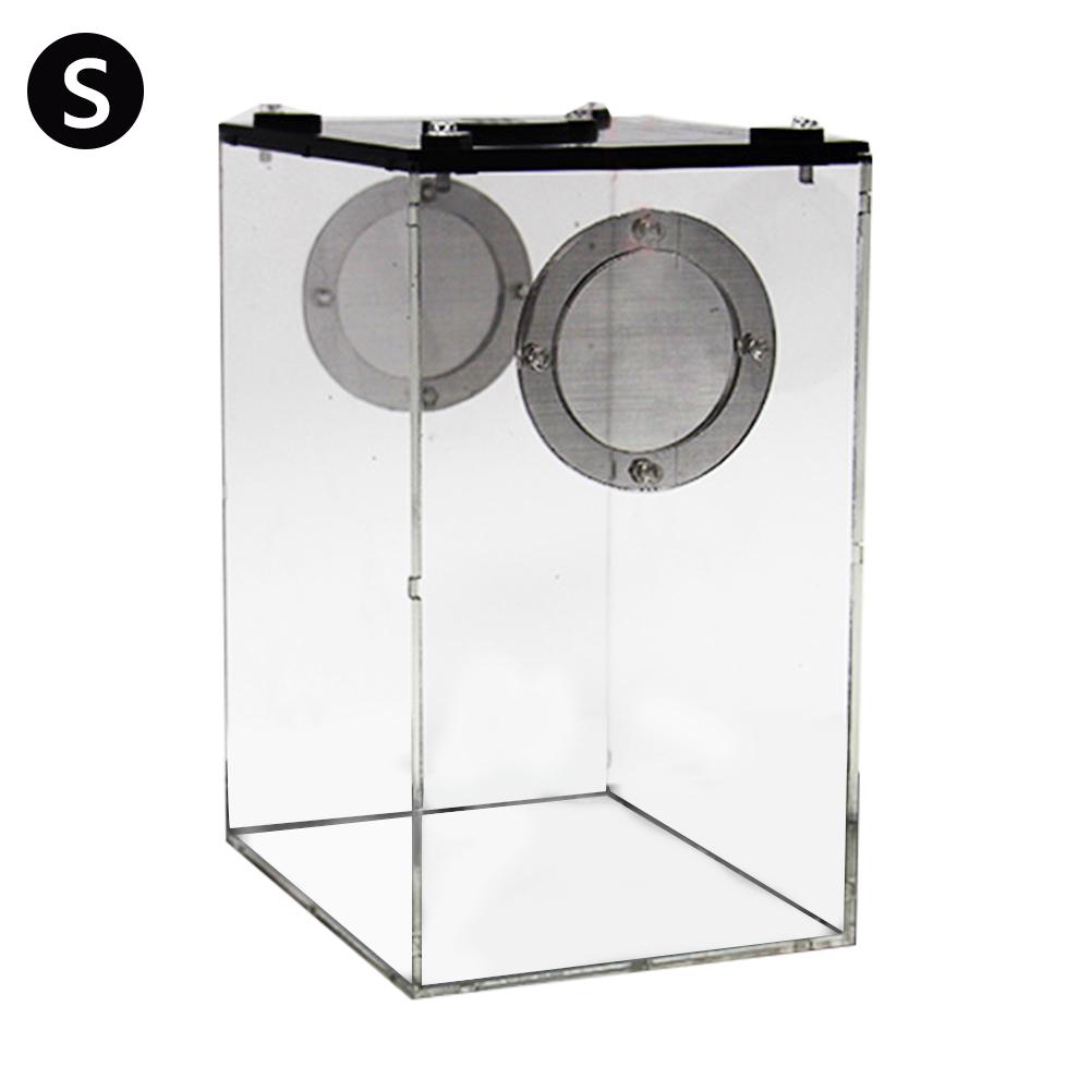 Krypdyr fôringe boks gjennomsiktig panorama insekt avl boks slange edderkopp øgle skorpion akryl fôringe boks: 180 x 125 x 95mm