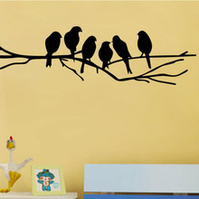Zwarte Vogels op de Boom Tak Muursticker voor Woonkamer Muurtattoo voor Art Stickers Home Decoratie Muurschilderingen verwijderbare