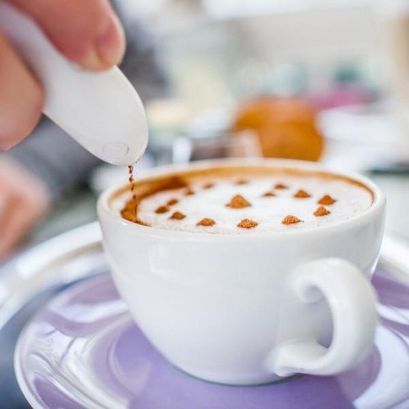 Bolígrafo eléctrico de Arte Latte para café, capuchino, pastel de especias, decoración de pasteles, bolígrafo para tallar café, herramientas para hornear pasteles/café