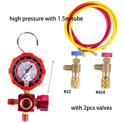 Medidor de refrigerante para aire acondicionado R22, tabla de medición fluoridize 410, inversor de aire acondicionado, medidor de líquido: Azul