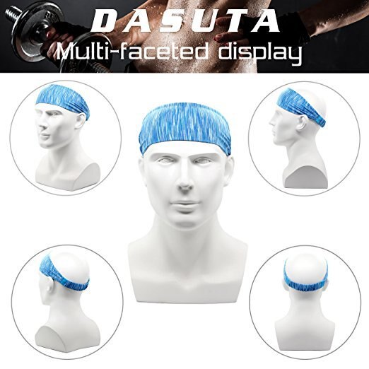 FDBRO Sport Sweatband Fitness Running Headband Gym Workout Yoga Anti-slip Elastic Hair Band Football Basketball Sports Safety