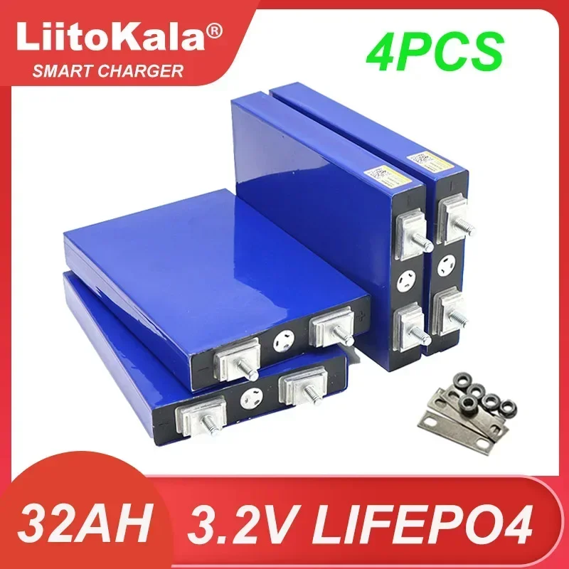 LiitoKala 3.2V 105ah 32ah LiFePO4 batterij Lithium-ijzerfosfa DIY 12V 24V Motorfiets Elektrische Auto Omvormer boot Batterijen: Goud