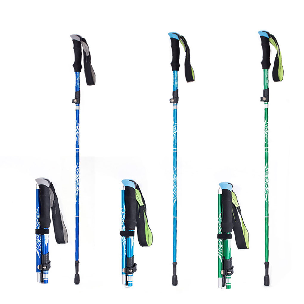 Telescopic Trekking Stick Walking Cane Trusty Hiking Poles Folding Stick Walking Stick for elder Crutches Rubber Tip Accessories