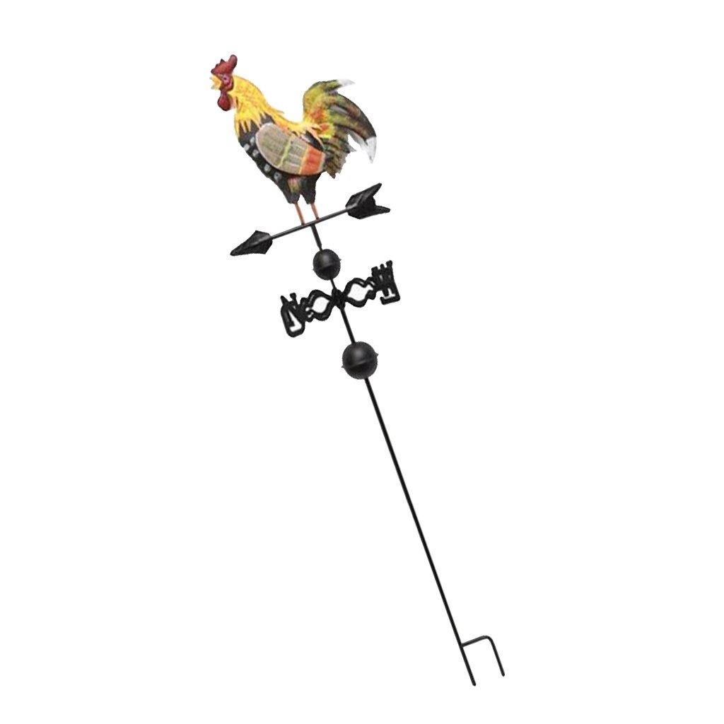 47'' Antique Weather Vane Rooster Garden Weathervane Outdoor Yard Lawn Decor