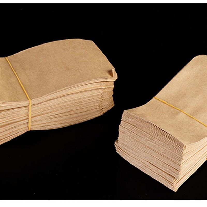 100pcs Kraft Paper Bag Seed Storage Bag Portable Seed Bag Packaging Pouch Garden Tool (6x10cm, Sewing, 100pcs/Pack)