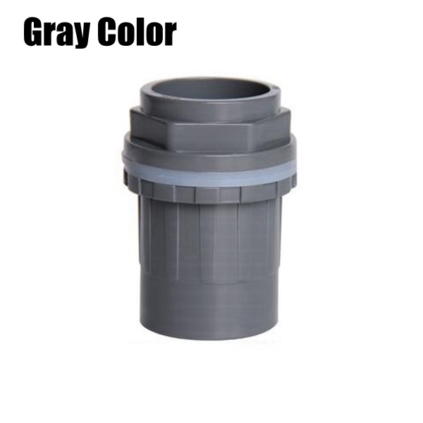 1pc I.D20~50mm Hi PVC Pipe Connectors Socket Water Tank Aquarium Inlet Outlet Joints Pipe Drainage Connector: Inner Dia. 25mm / Gray