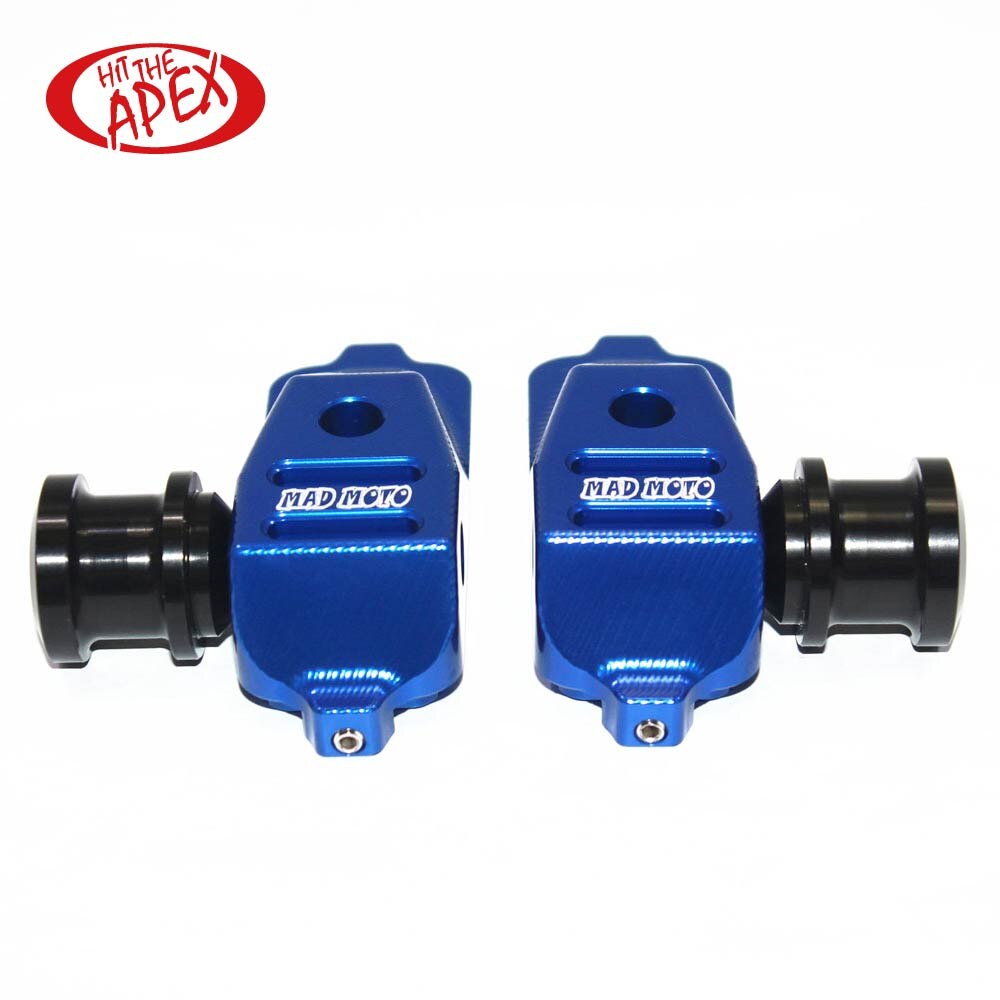 Motorfiets Achterbrug Spool Adapters Voor CBR500R / CB500X / CB500F Cnc Sliders Bobbin Paddock Stand Mount: Blauw