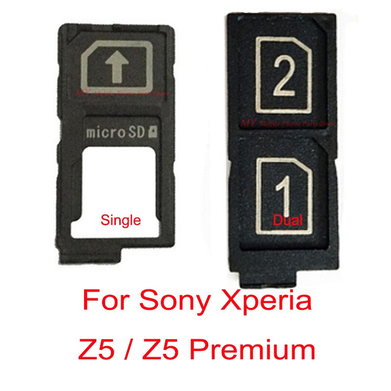 Single Dual Sim-kaart Lade Houder Reader Slot Voor Sony Xperia Z5 Z5P Z5 Premium E6683 E6833 E6883 SO-03H Onderdeel