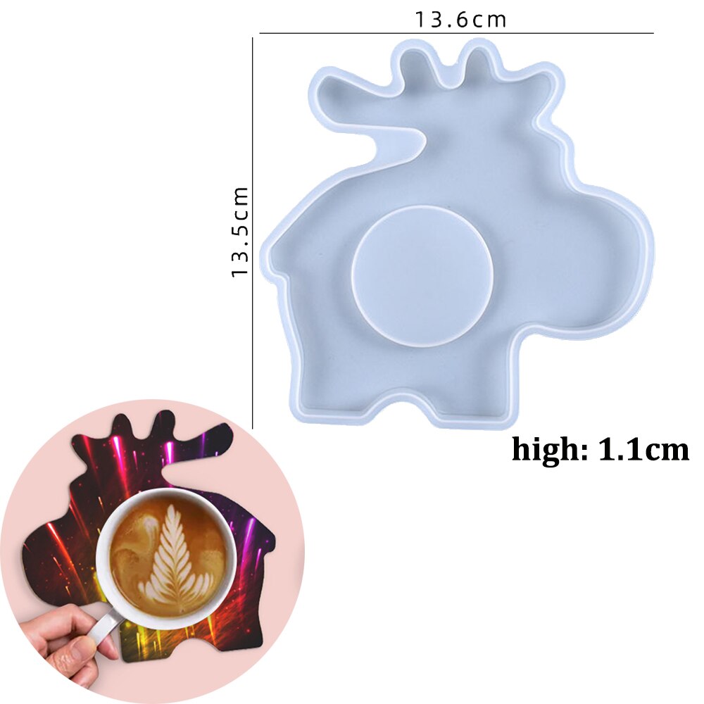 Moon Shape Candlestick Silicone Mould for Diy Handmade Crystal Epoxy Resin Moon Wine Glass Tray Mold Home Decoration Newest: HIPPO