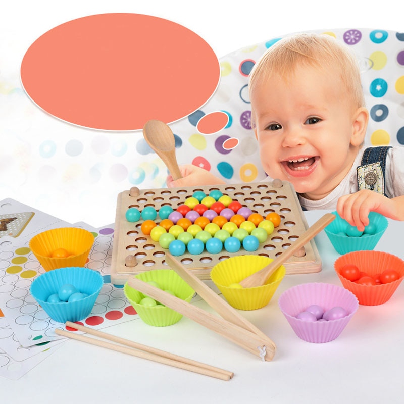 Baby Montessori Education Wooden Toys Kids 3D Matching Puzzle Magnetic Stick Strawberry Catch Worm Fishing Interactive Math Toys