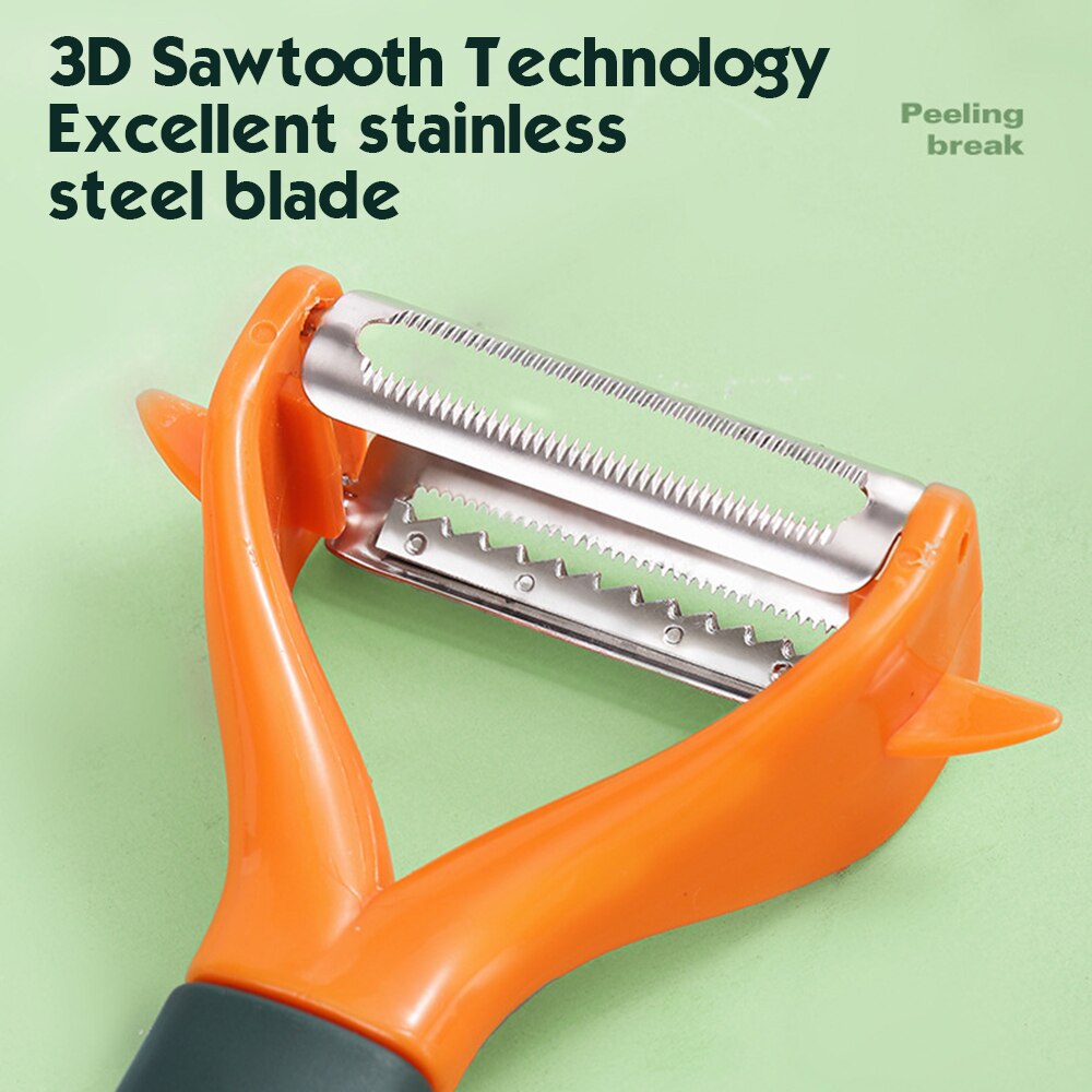 3 in 1 Fruit Vegetable Peeler Stainless Steel Multipurpose Bottle Opener Manual Carrot Potato Grater for Home Cooking Use NIN668