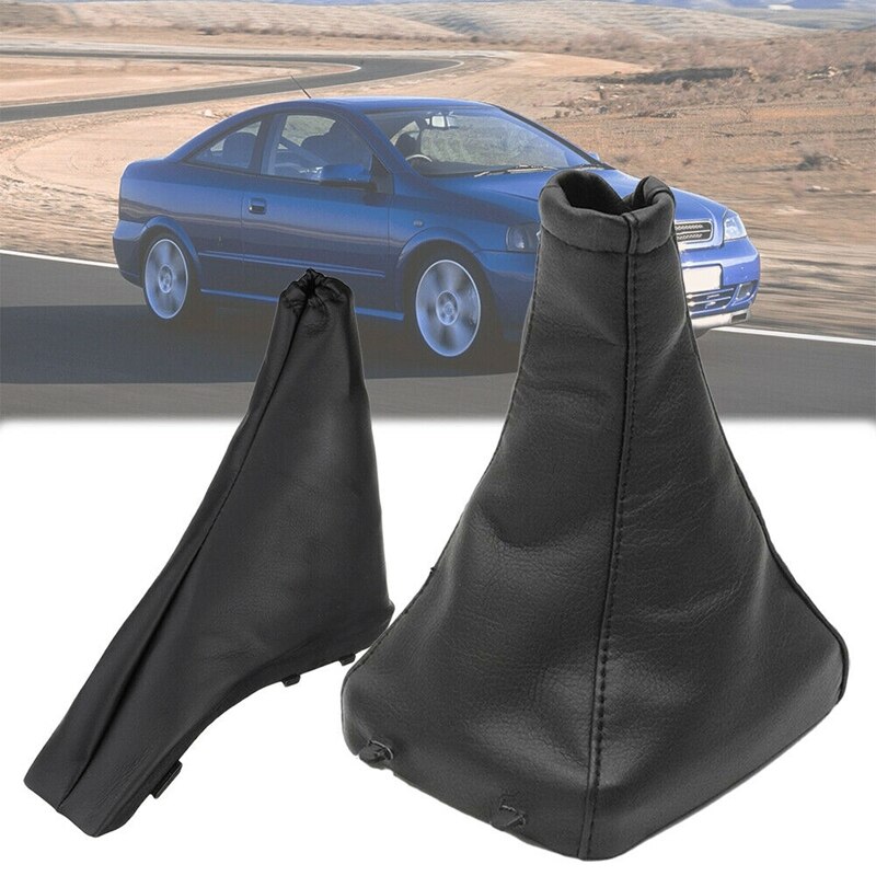 2 sztuk samochodów hamulca ręcznego zmiany biegów getr Gaitor Pu skóra czarny dla Opel Astra G Zafira a Vauxhall 1998-2004