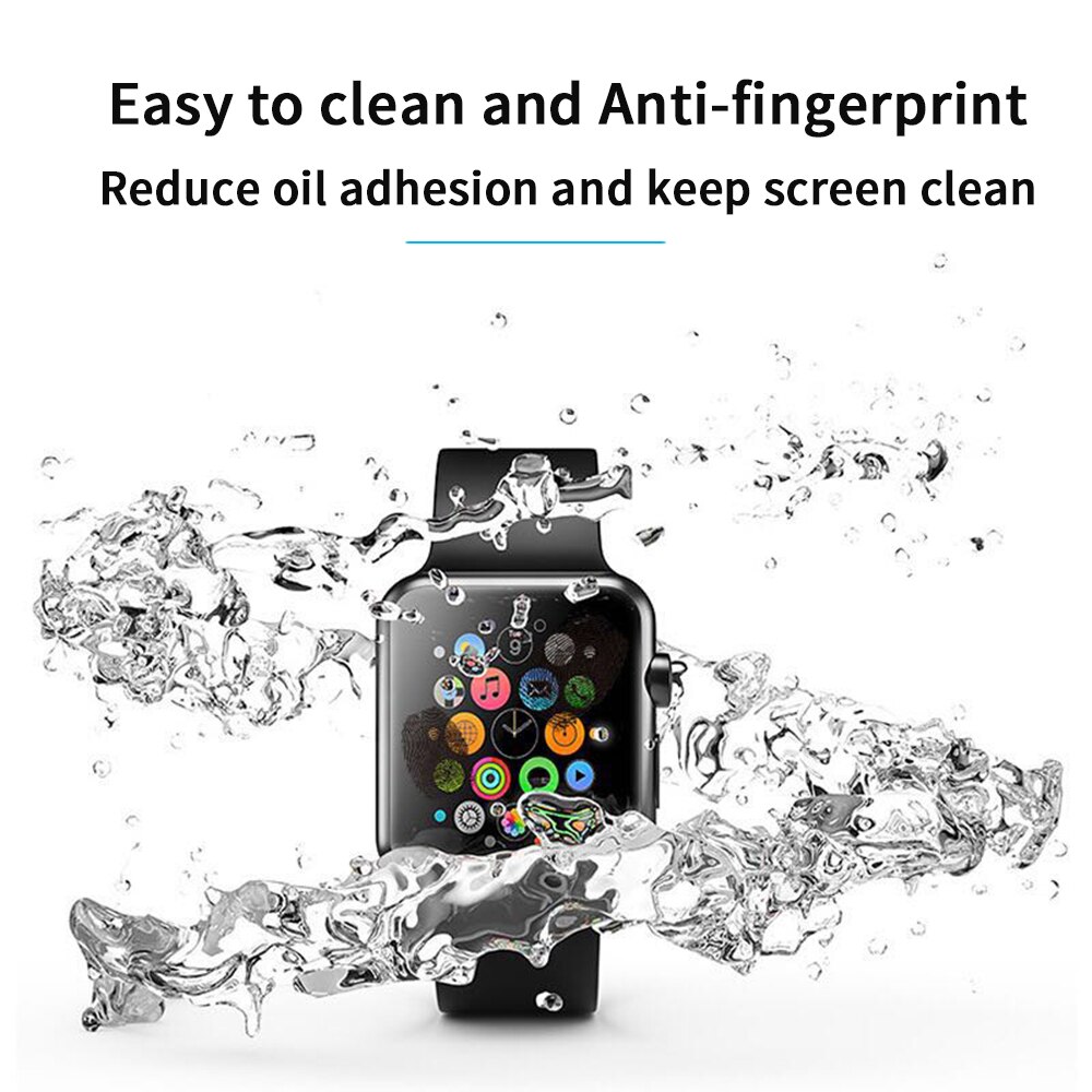 Protecteur d'écran transparent couverture complète Film de protection pour iWatch 54 40MM/44MM pour Apple Watch 321 38MM/42MM (non verre trempé)