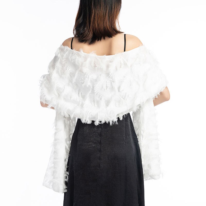 Kvinner bryllup skuldertrekk boleros kveldskjole sjal skjerf kvinnelige ensfarget fest skumring wraps foulard femme kappe bolero