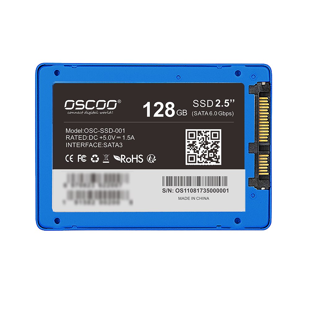 OSCOO Hard Drive SSD Laptop 128GB 256GB 512GB Blue Hard Drive SSD for Tablet Desktop PC Hard Drive