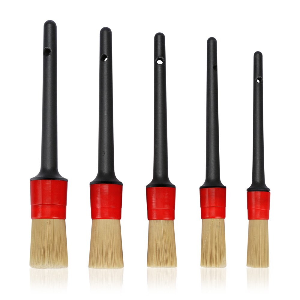 5Pcs Soft Detailing Brush Car Cleaning Detailing Set Automotive Detailing For Car Cleaning Dirt Dust Clean Brush Detail Cleans