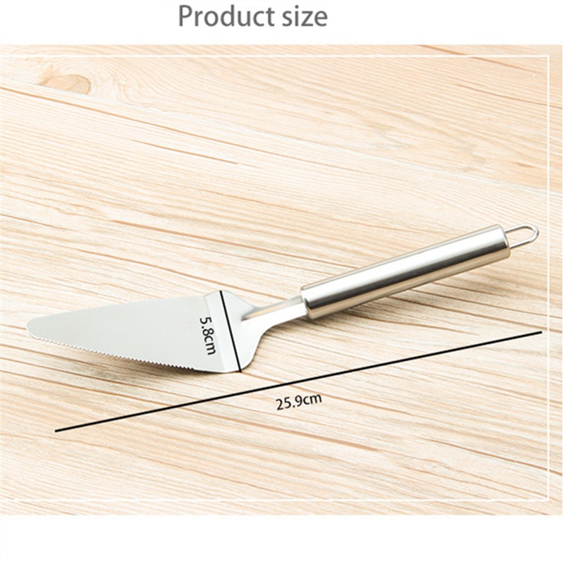 Stainless Steel Cake Shovel Round Handle Pizza Shovel Cheese Shovel Kitchen Baking Tool Cheese Transfer Device Shovel