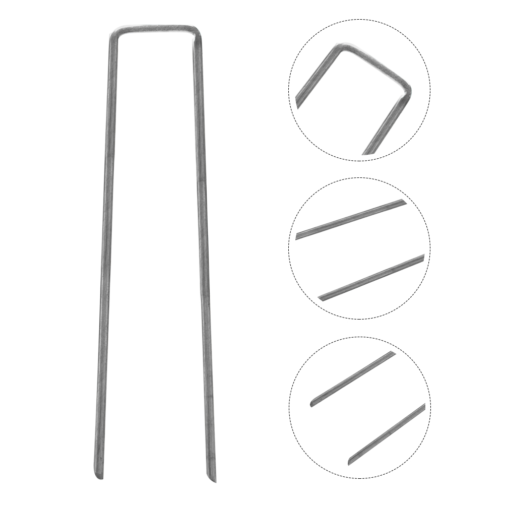 30pcs Landscape Staples Ground Staples Landscaping Staples for Anchoring Fabric: White