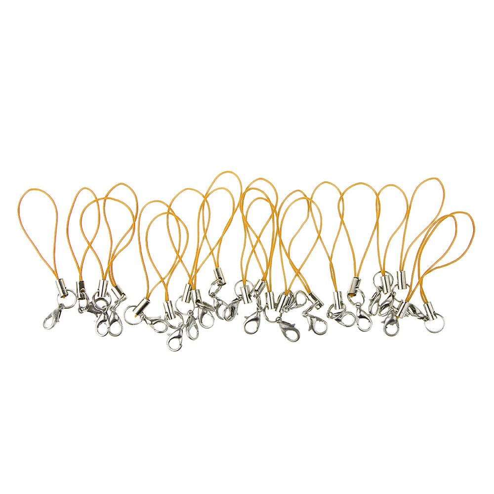 20Pcs Multicolor Polyester Mobiele Telefoon Strap Mobiele Telefoon Camera Sleutelhanger Hanger Karabijn Hand Wrist Lanyard