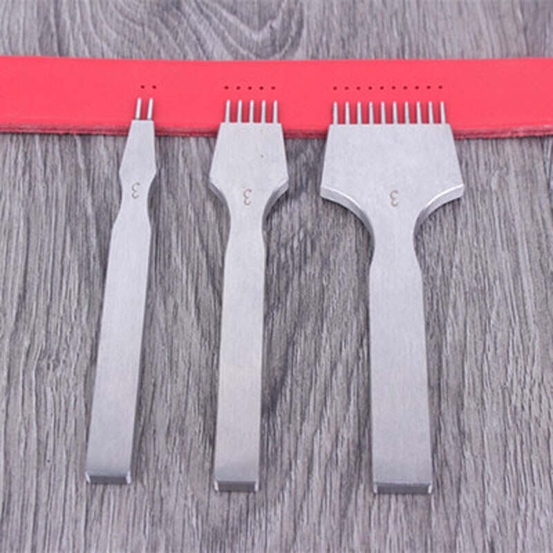 Leather Craft round Hole Punches pricking iron Spacing 3/3.38/3.85/4mm leather Punch Sewing Tools