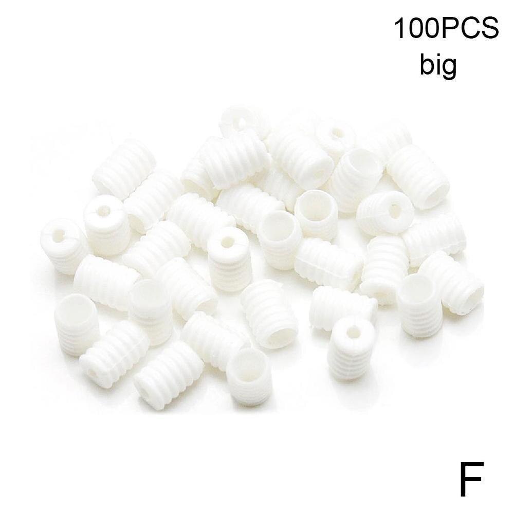 100Pcs 9/10Mm Platte Aanpassing Gesp Kralen Silicagel Bottons Voor Masker Elastische Koord Stopper Touw Slot diy Strap Cord End: big white