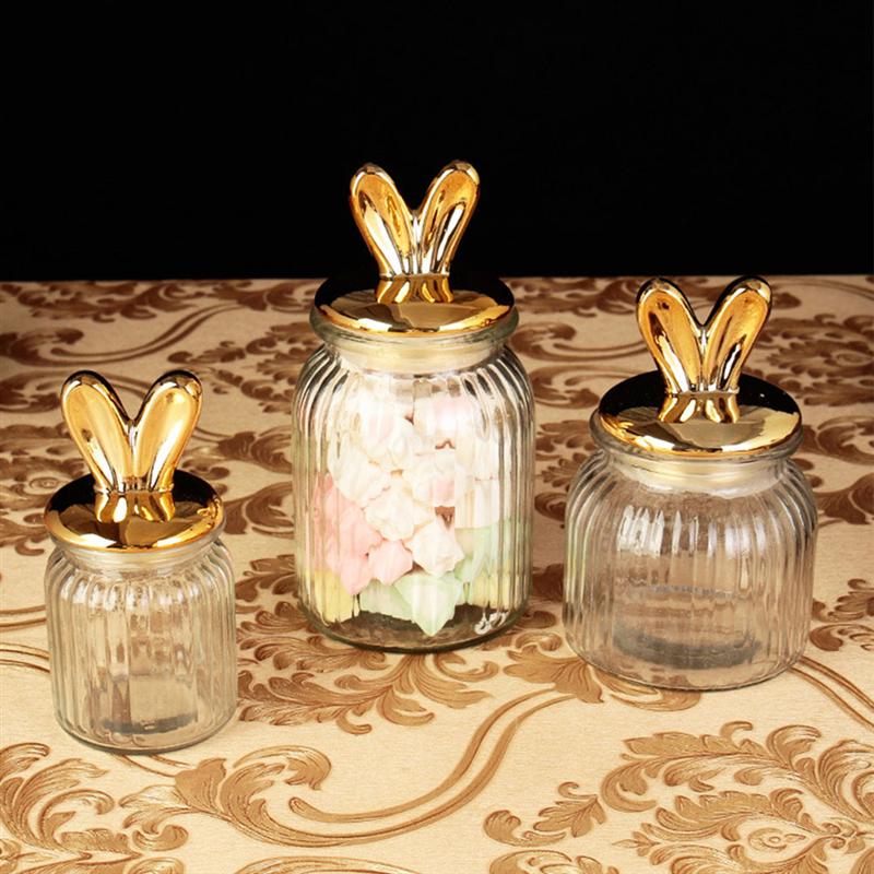 1pc Easter Day Candy Jar Household Kitchen Storage Jar Multipurpose Food Storage Jar Snack Container