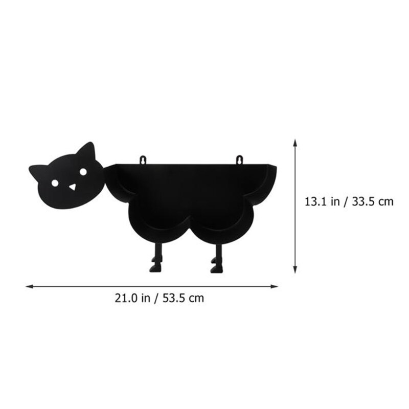 Black Toilet Paper Holder Vertical Paper Roll Holder for Kitchen Bathroom GXMA
