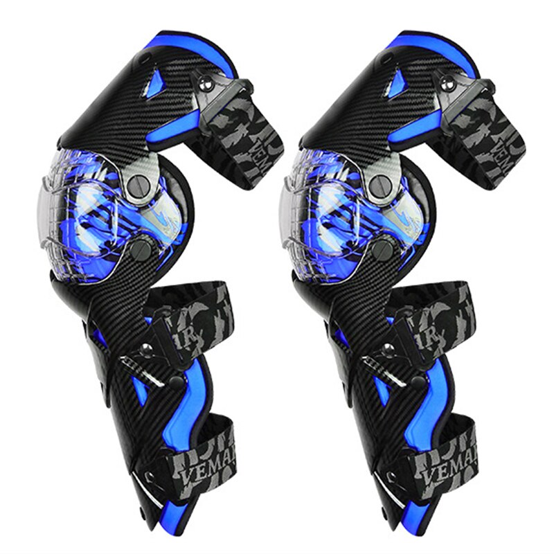 Vemar-joelheira para motocicleta, protetor de joelho para adultos, corrida de motocross, equipamento de proteção para pilotar, segurança para moto: E-18-BL-Knee Pads