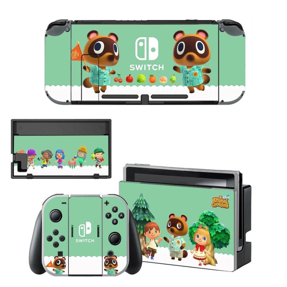 Animal Crossing Screen Protector Sticker Skin for Nintendo Switch NS Console Dock Charger Stand Holder Joycon Controller Skin: BYSNS0109