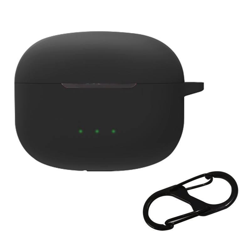 Housse antichoc Compatible avec Oraimo FreePods 3 étui de Protection des écouteurs étanche manchon antidérapant: Black