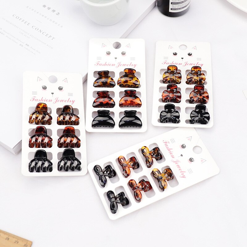 6 Pcs/sets pequeño gancho para el pelo Clips mujeres chicas de pelo pequeño cangrejo garra broches Mini Clips de pelo horquilla accesorios de
