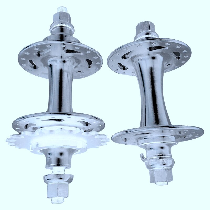 36 Holes Aluminum Alloy Front Rear Hubs Action Bicycle Fixed Gear Bike Single Speed with Fixed Flywheel,Front 100mm: Default Title