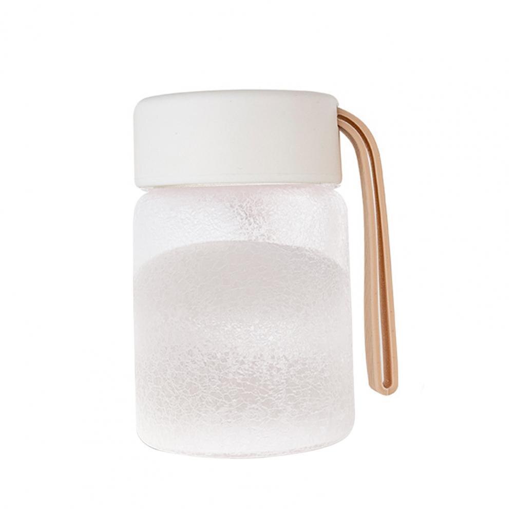 200ml/300ml Simple Glass Water Cup With Lid Anti-fracture Sport Supplies Anti-fracture Heat-resisting Frosted Glass Cup: White 200ml