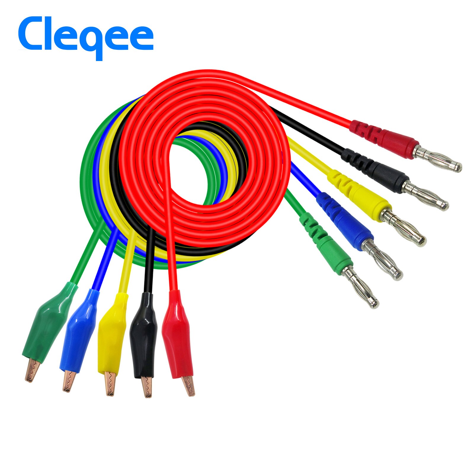 Cleqee P1920 Alligator Clip Banana Plug Test Lead Test Probe Sluit Om 4 Mm Banana Plug Voor Elektrische Back probe Kit