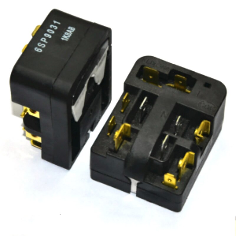 Refrigerator PTC Starter Relay 3 Pin Black Compressor Overload Protector Fridges Efficient Safety Accessories