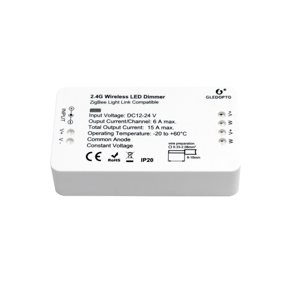 Zigbee led-himmennin  dc 12v 24v 360w älysovellus ohjausvalonauhan jännitteensäädin valohimmennin led-nauhan tehosäätimelle