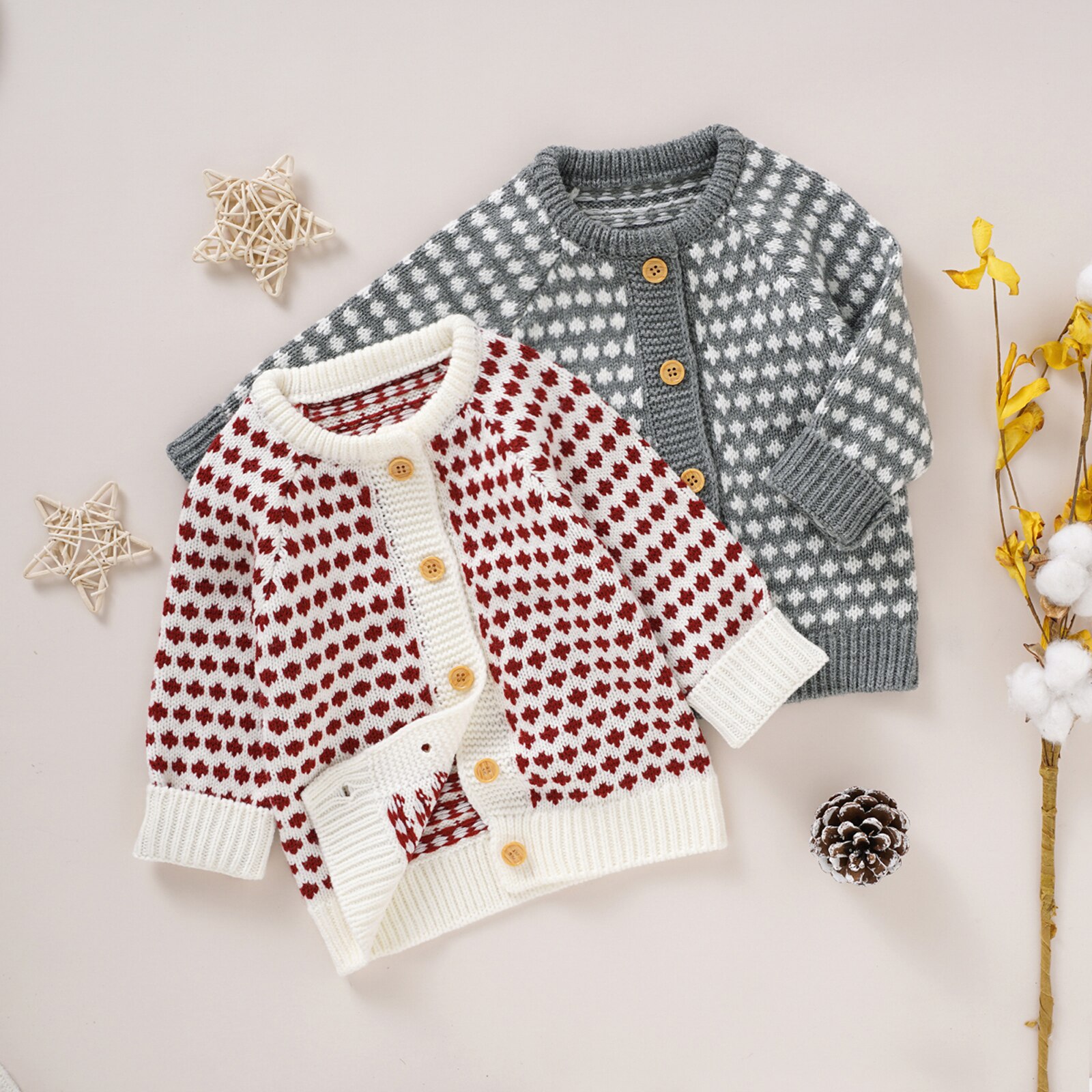 Baby Truien Jas Herfst Winter Jongens Meisjes Kleding Met Lange Mouwen Single-Breasted Gebreid Vest Tops Uitloper Baby Knitwear