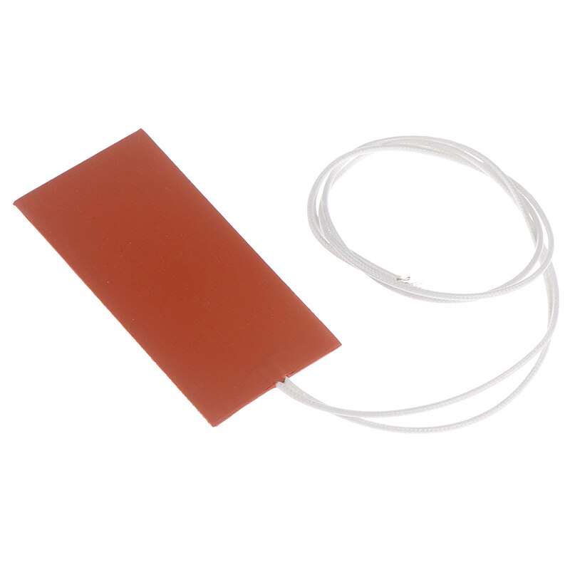 15W 12V DC Flexible Waterproof Silicon Heater Pad Wire Heater Engine Block Oil Pan Hydraulic Tank Heating Plate Mat 50X100mm