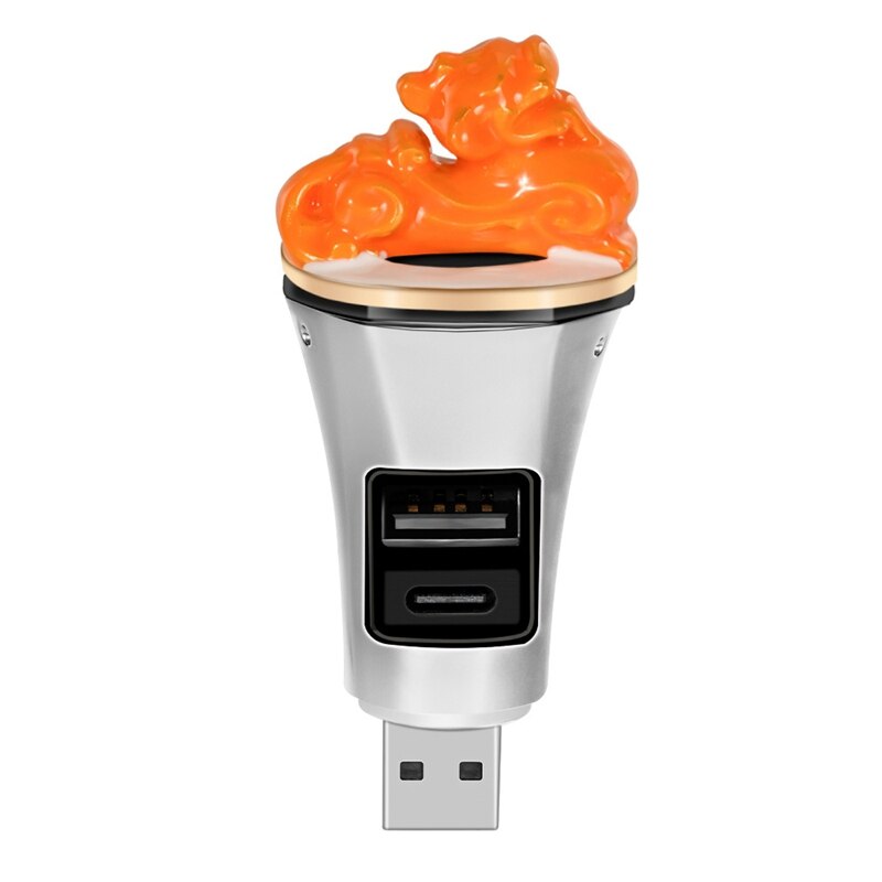 Universal USB Mini Air Purifier Aroma with USB Port for Office Home Car: As Shown E