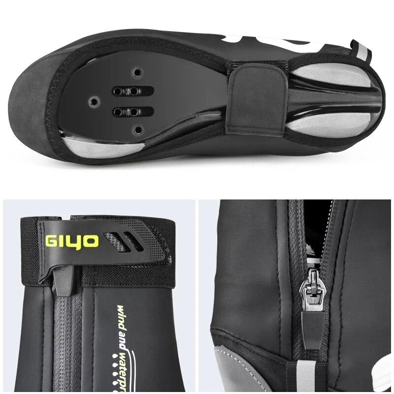GIYO Fahrradüberschuhe Fahrradschuhüberzüge MTB Fahrrad Anti-Rutsch-Halbzehenwärmer Reflektierender Schutz Wasserdicht Winddicht Winter