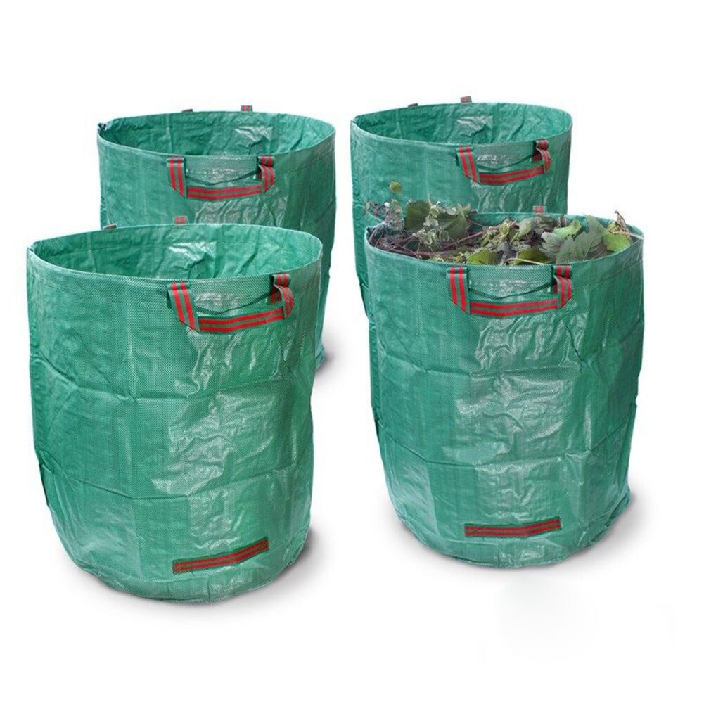 500L/300L Large Capacity Heavy Duty Garden Waste Bag Garden Rubble Waste Woven Rubbish Bags Yard Bins Storage Kitchen Waste Bag