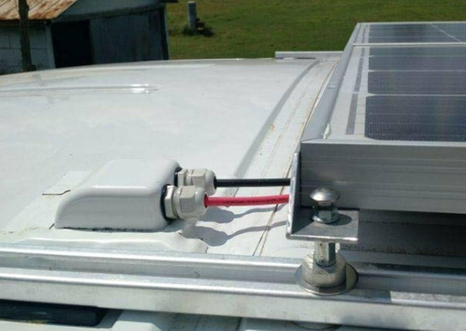 Wasserdicht ABS Kreuzung Kasten Doppel Kabel Eintrag Drüse Für RV Solar- Tafel wohnmobile campervans wohnwagen boote