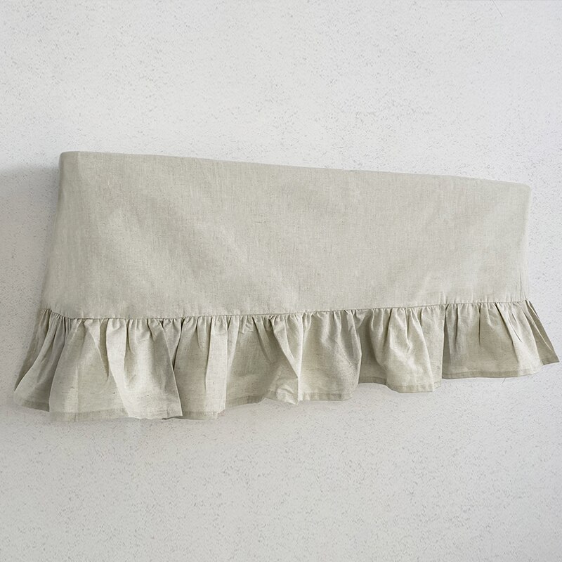 Nordic Air Conditioner Cover Linen Flax Air Conditioner Case for Wall Mounted Air Conditioning Dust Cover Home Decor: natural / 86 x 20 x 31cm