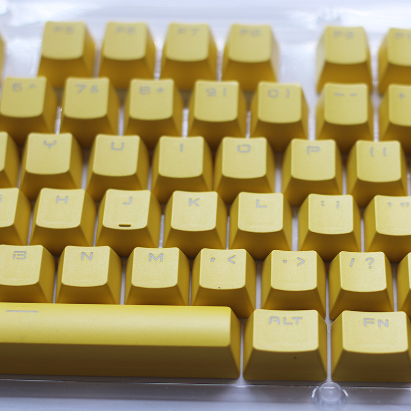 Teclas PBT 104-87-84 teclas retroiluminadas de doble disparo para teclado mecánico Cherry MX amarillo